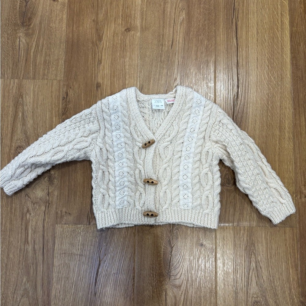 Zara Girls Cable Knit Cardigan